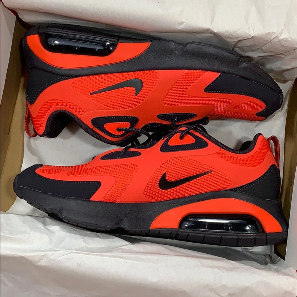 NIKE AIR MAX 200 Habanero Red/Oil Grey - Picture 9 of 16